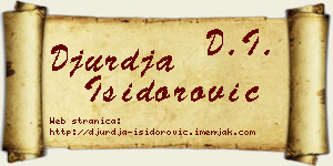 Đurđa Isidorović vizit kartica